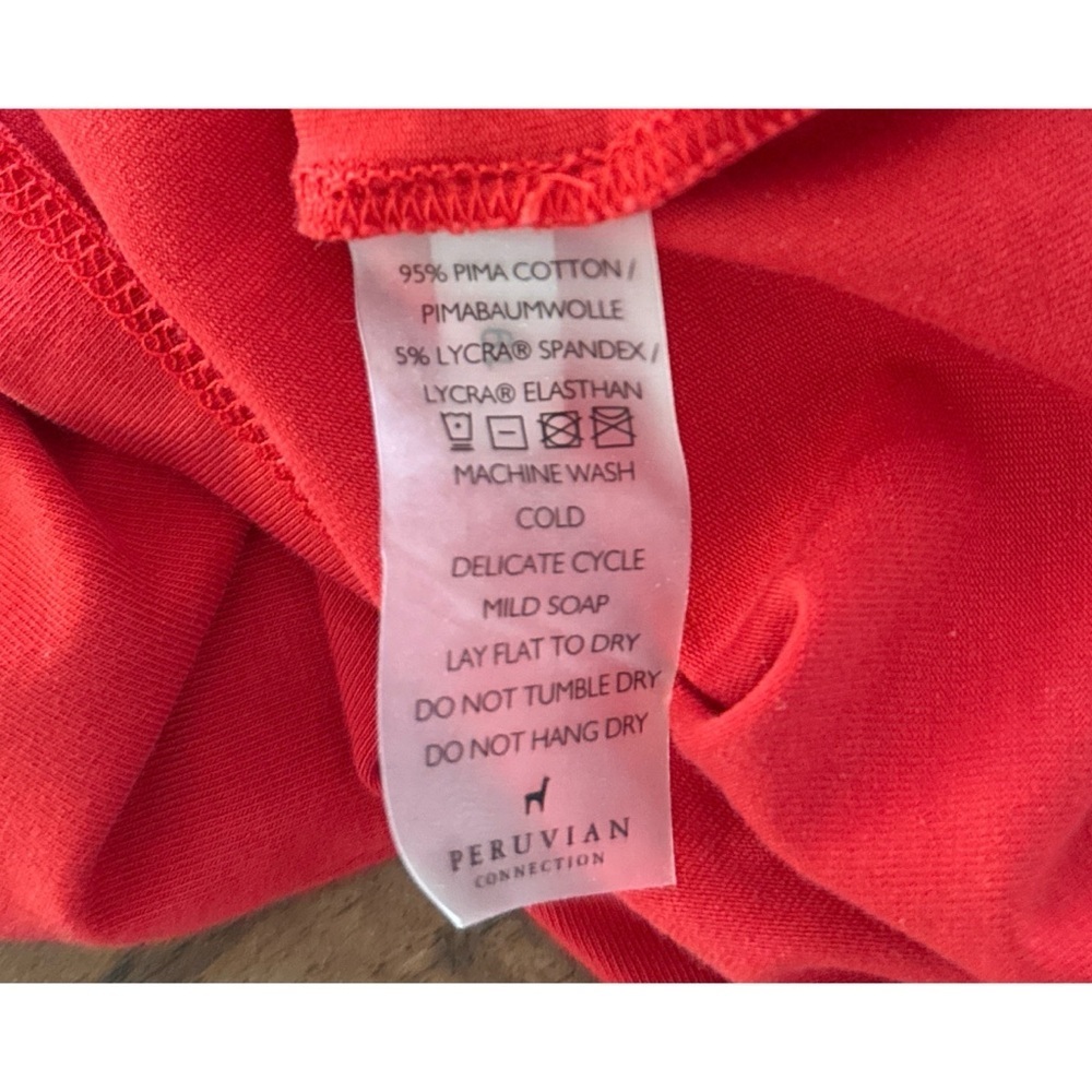 Peruvian Connection Layering Tee Long Sleeves Pima Cotton Lycra T-shirt Top S - Picture 4 of 9